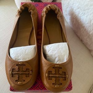 Tory Burch Royal Tan Reva Flats